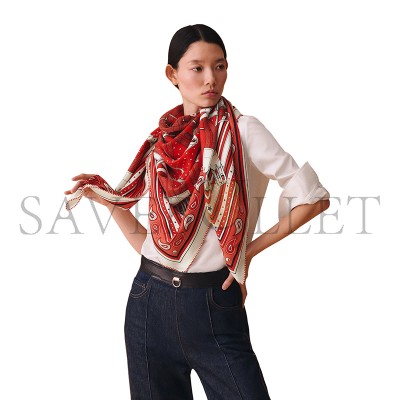 HERMES MORS A JOUETS BANDANA SHAWL 140 H244354S (135*136cm)